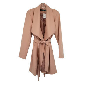 Ralph Lauren Collared Long Sleeves Trench Coat in Blush Pink Sz PS NEW WITH TAGS